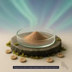 4-AcO-MET Powder under northern lights, EU-sourced methoxy tryptamine compound