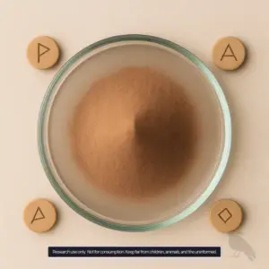 4-AcO-MET Powder top view – O-acetyl-methoxy tryptamine compound Europe