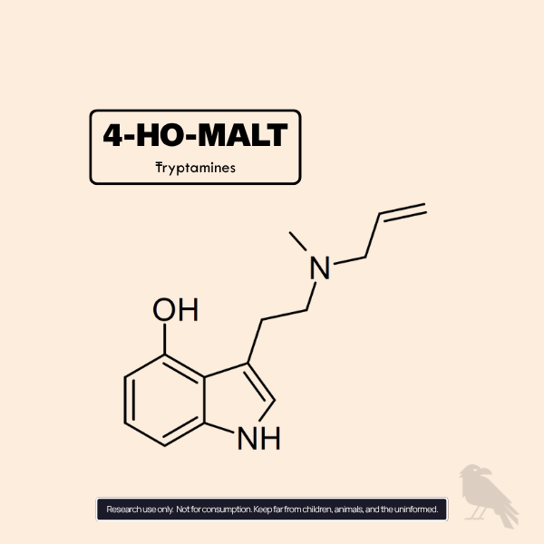 4-HO-MALT molecular structure, hydroxy-substituted allyl tryptamine compound