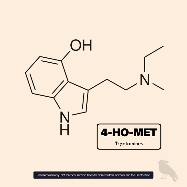 4-HO-MET molecule structure hydroxy tryptamine analogue based on psilocin framework