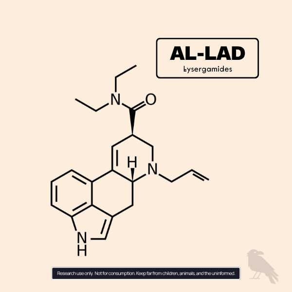AL-LAD molecule – 150mcg lysergamide signature compared to 1P-LSD