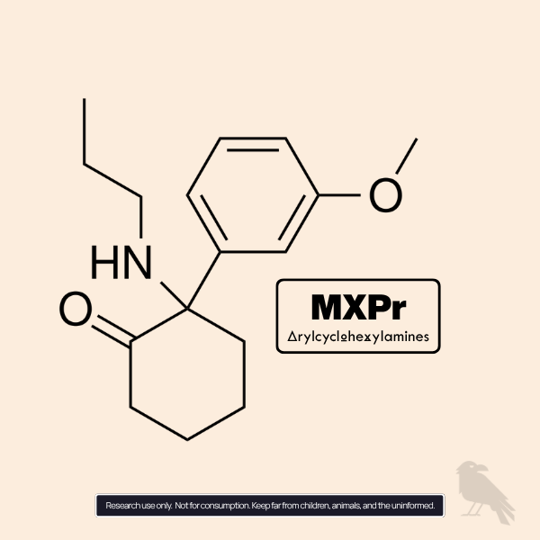 MXPr molecule structure Methoxpropamine arylcyclohexylamine formula